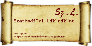 Szathmári Lóránt névjegykártya