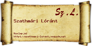 Szathmári Lóránt névjegykártya
