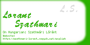 lorant szathmari business card